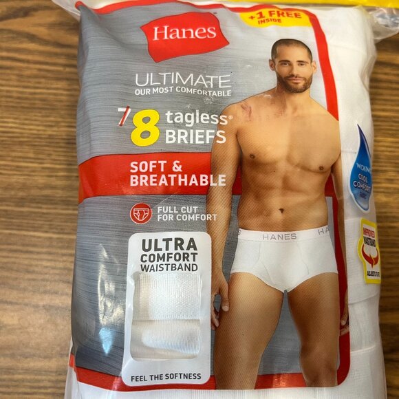 M101 Hanes Ultimate Men's Brief Underwear 8-Pack - Size XL (40-42) - NWT - Picture 4 of 6